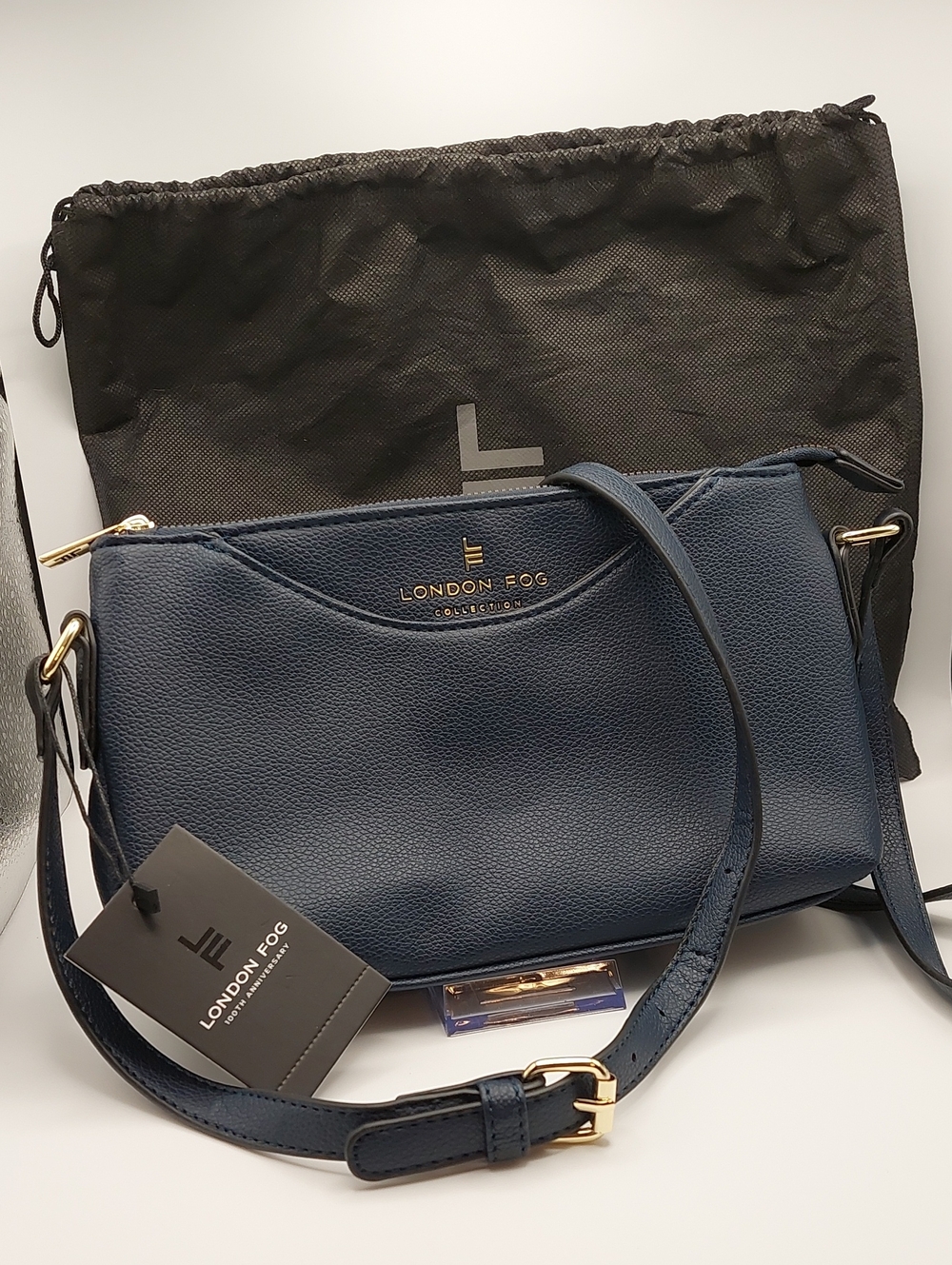 London Fog Navy Crossbody Bag & Dustie LFF-24903-NVY-C New NWT